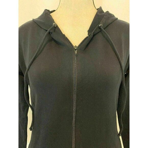 AMMA Black Zip Up Long Sleeve Athletic Jacket - Picture 2 of 7